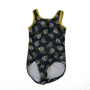 K-Bee Girls Gymnastics Leotard Floral Daisy Print Sleeveless Dance Activewear